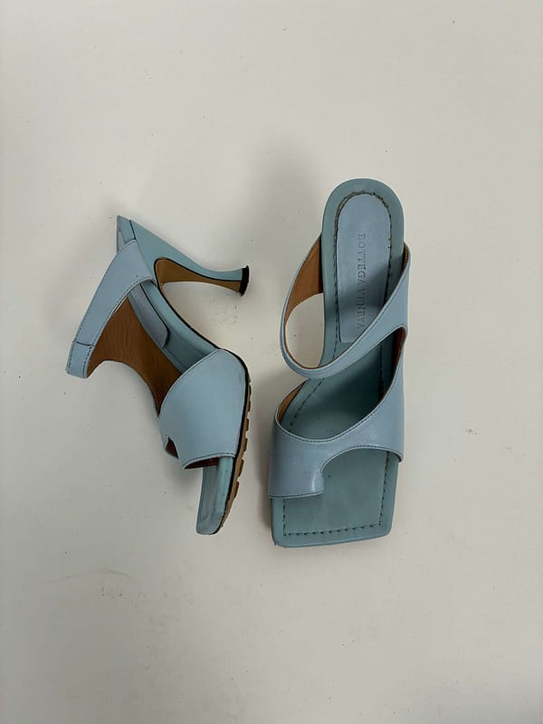 Bottega Veneta Blue Heels (38)